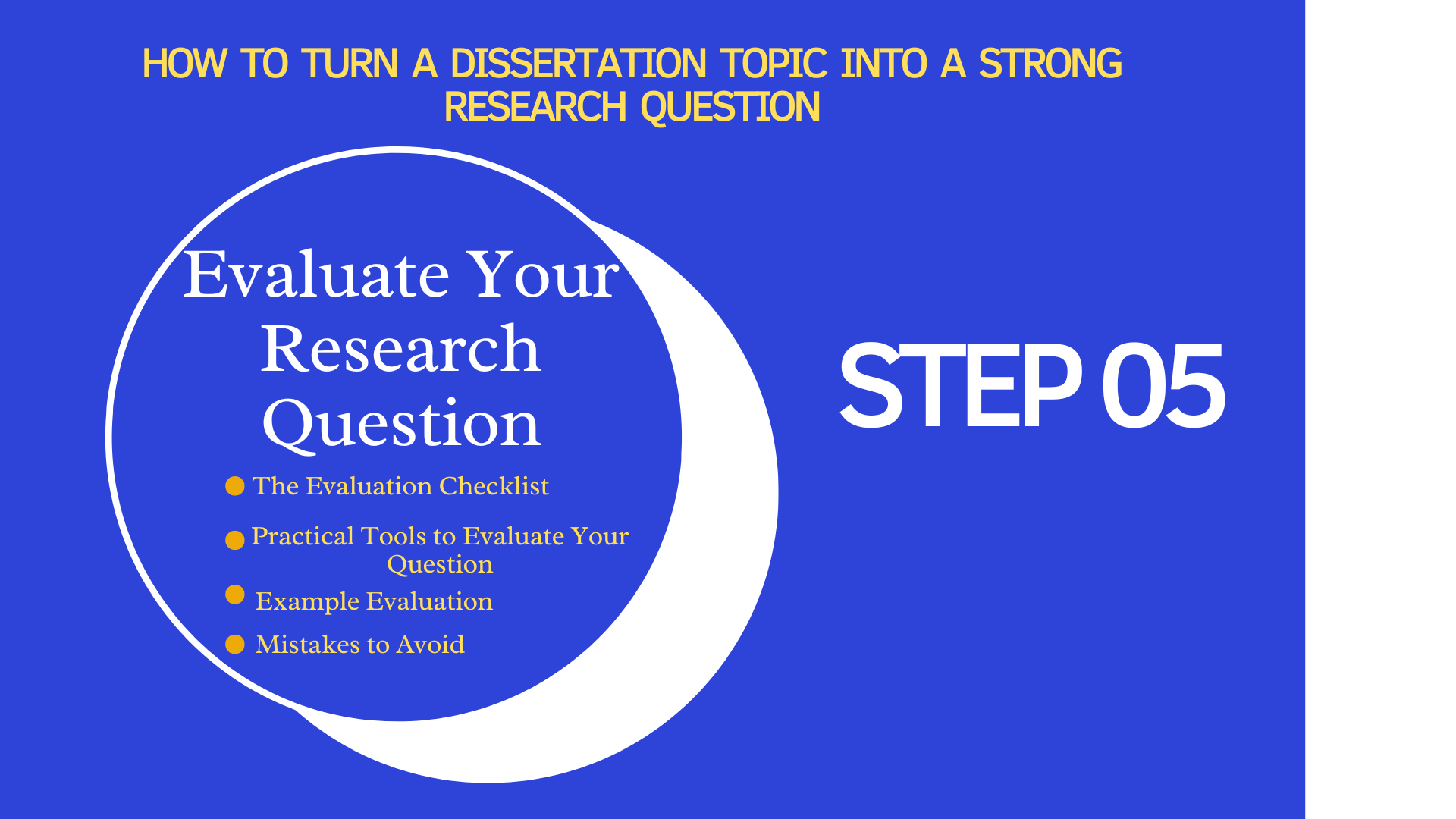How to Turn a Dissertation Topic into a Strong Research Question