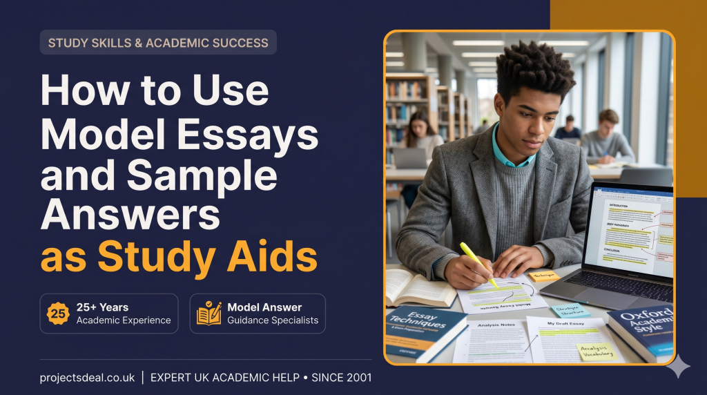 using model essays as study aids