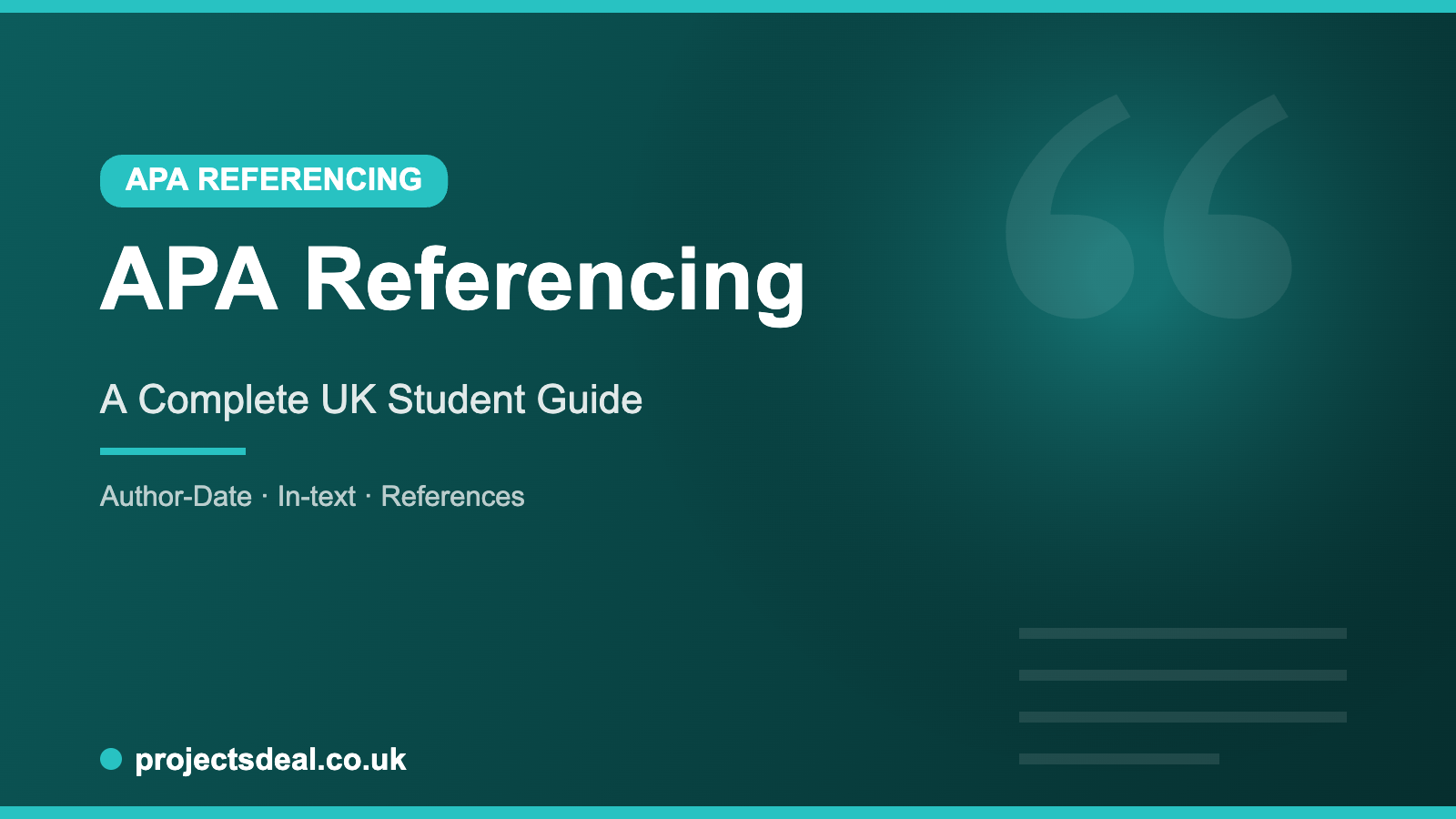 APA referencing guide for UK students