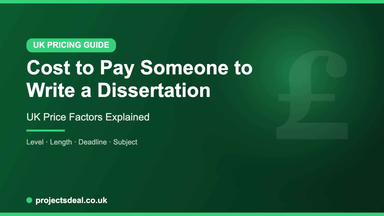 How Much Does It Cost to Pay Someone to Write Your Dissertation? (2026) 3 cost to pay someone to write a dissertation UK