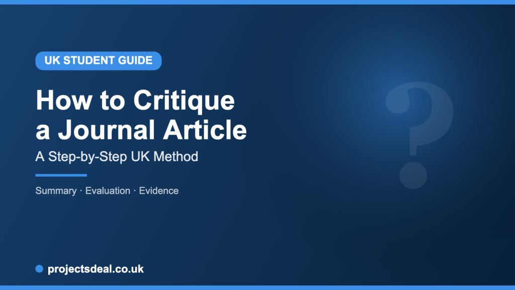 how to critique a journal article step by step