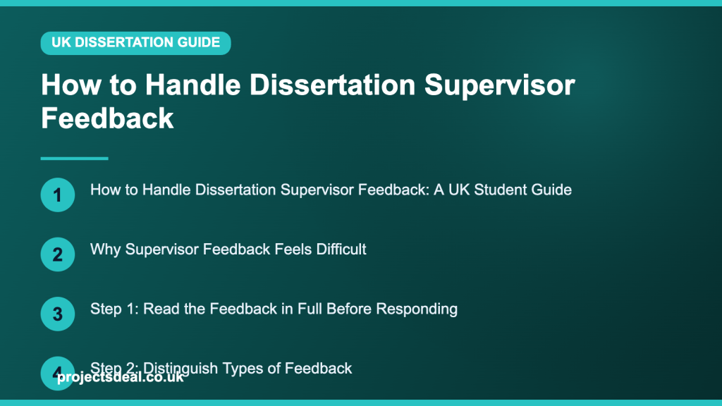 How to Handle Dissertation Supervisor Feedback — infographic guide