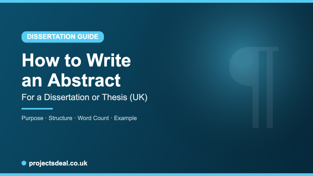 how to write an abstract for a dissertation