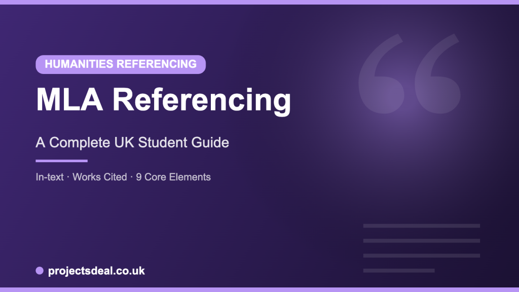 MLA referencing guide for UK students
