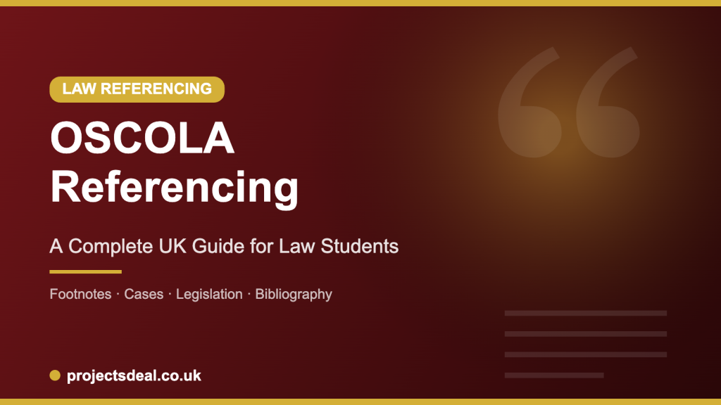 OSCOLA referencing guide for UK law students