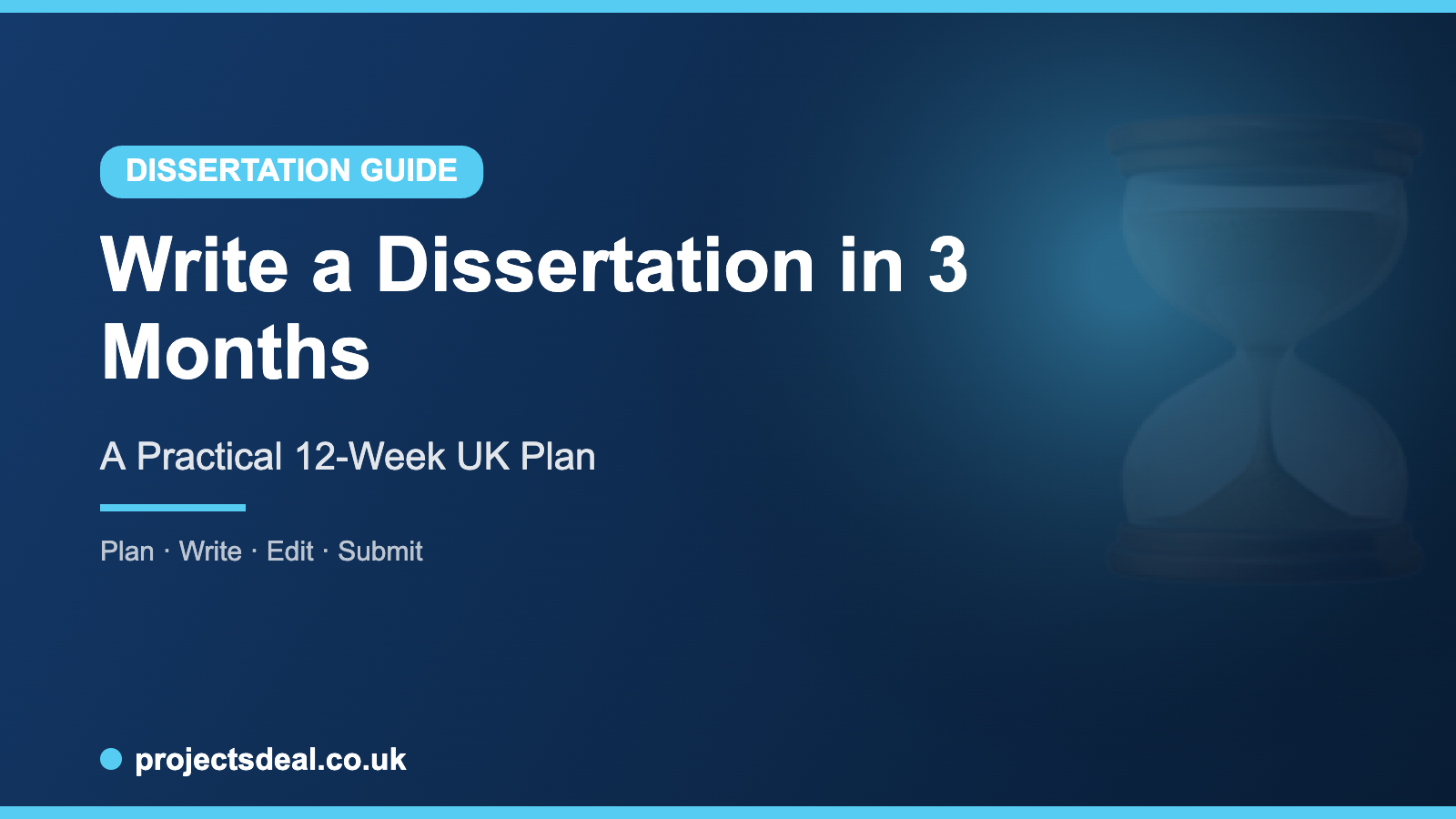 how to write a dissertation in 3 months plan